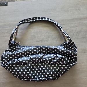 Polka Dot Handbag - Black and White